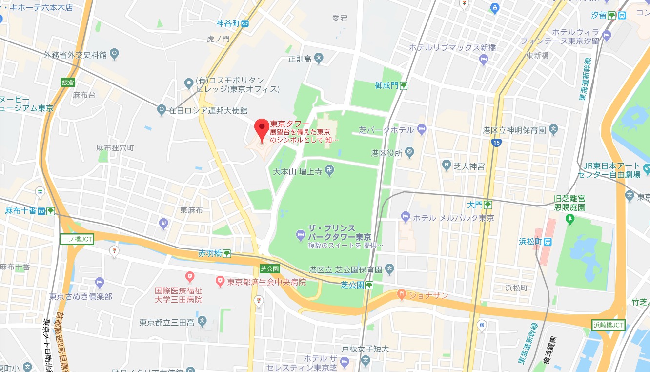 TOKYO TOWER CITY LIGHT FANTASIA ～夜桜バージョン～周辺地図