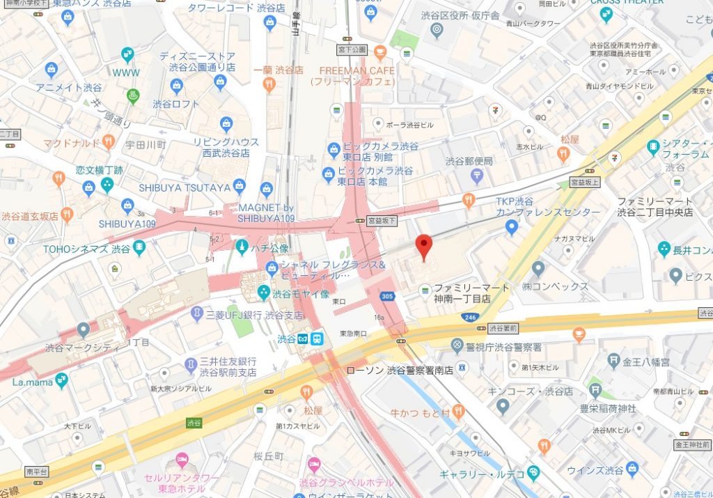 安室奈美恵展示会周辺地図